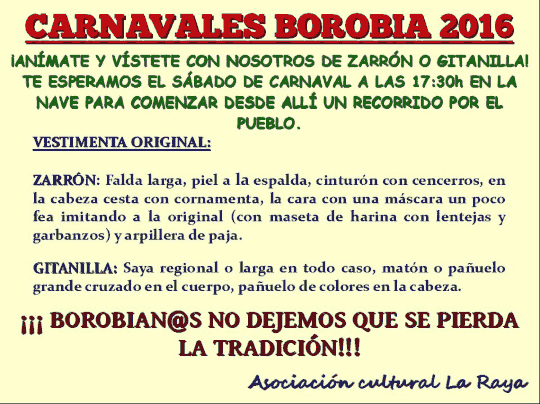 Cartel de carnavales 2016